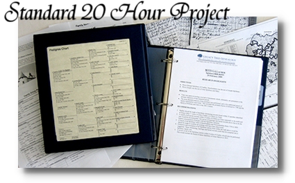 Standard professional genealogy research project